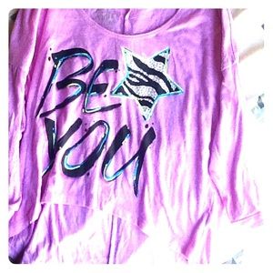 Purple BE YOU crop top